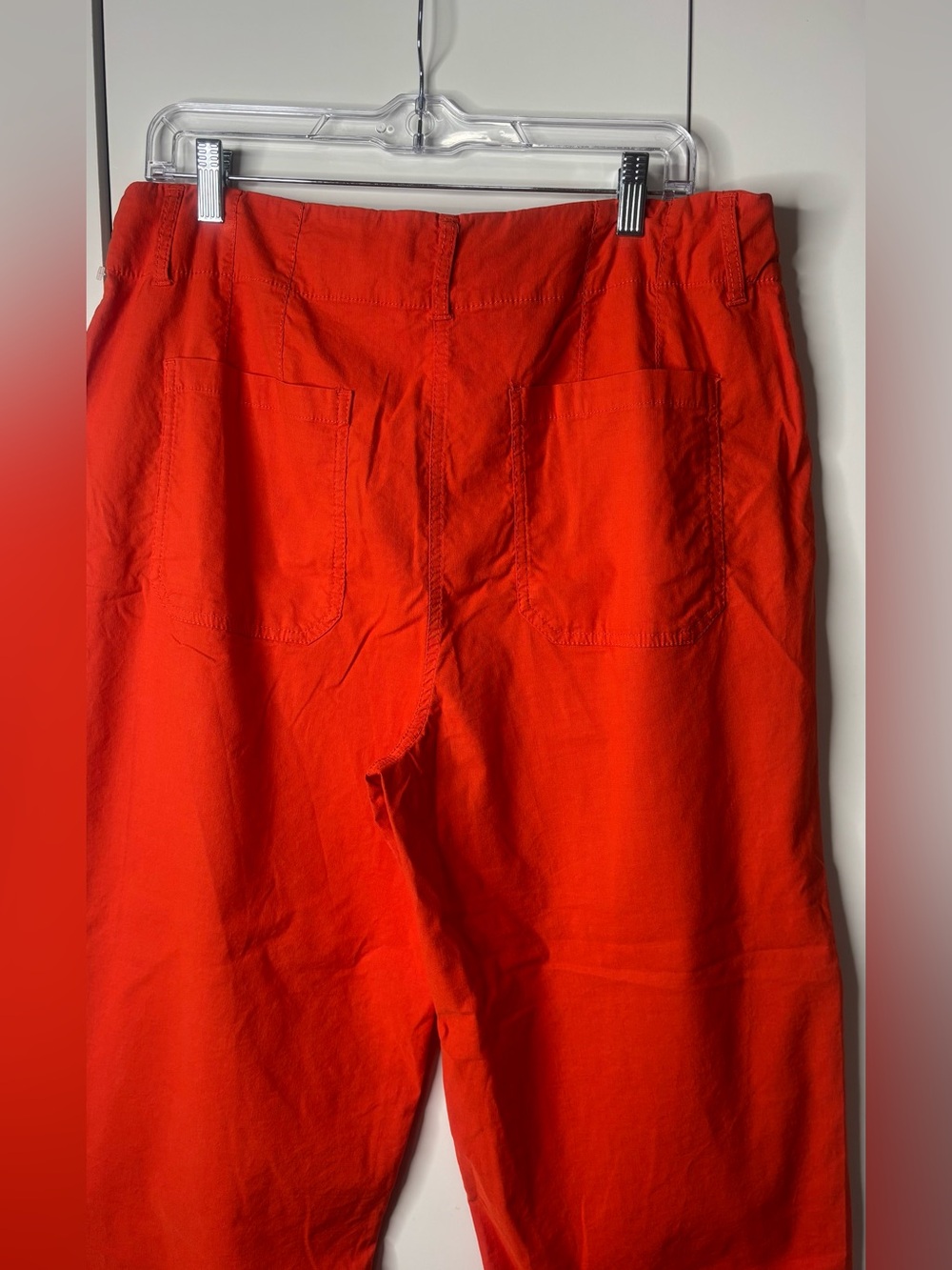 Nicole Miller Cropped Wide-Leg Pants in Rust Orange - Picture 9 of 9